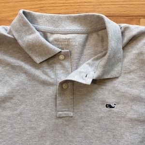 Vineyard Vines Light Heather Polo Large